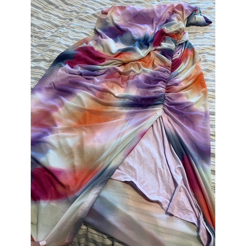 Anthropologie The Maya Ruched Cowl Neck Mesh Midi Dress Women’s Size 2X - Picture 11 of 12